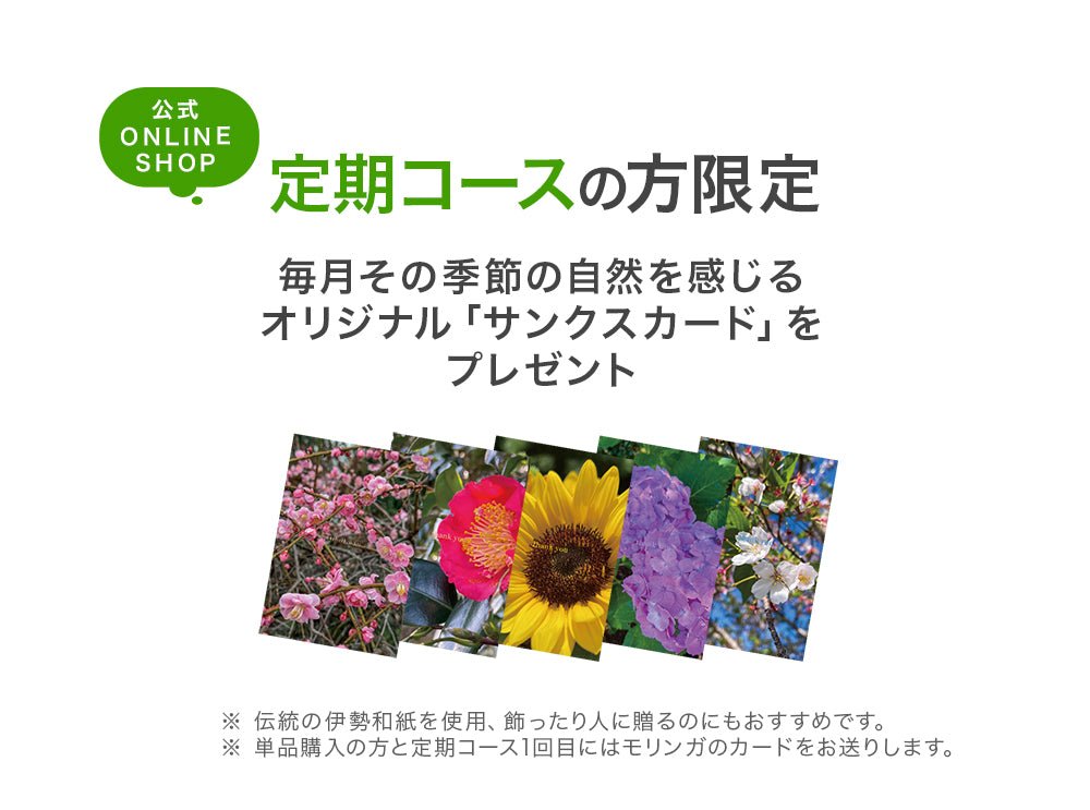 季節のサンクスカードをプレゼント